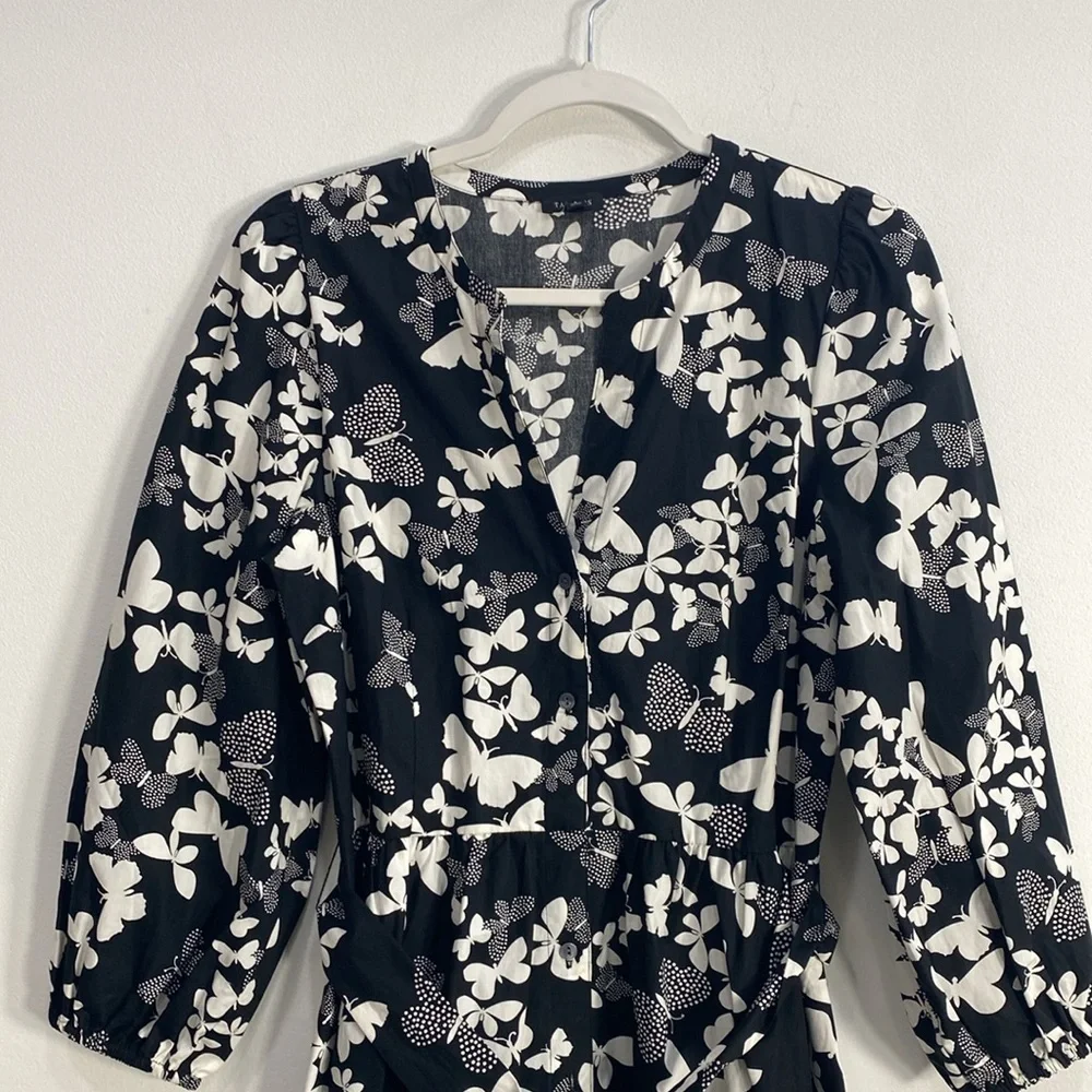 Talbots Dress Size 8 Butterfly Print